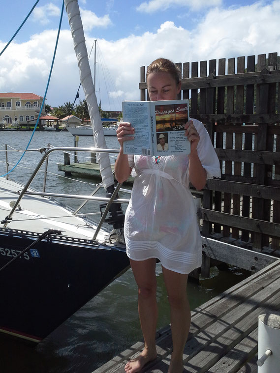 Emma studying the Mona Passage