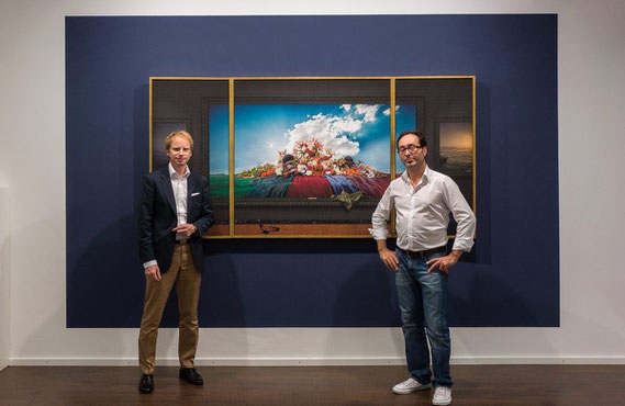 Triptychon "ignoramus et ignorabimus" 240 x 120 cm, v. l. n. r. Dirk Supper, Marc Junghans