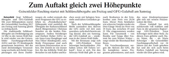 05.01.2017 Geisenfelder Zeitung, Gerhard Kohlhuber