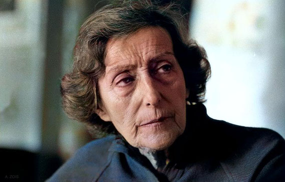 Yvonne Antoni at Cagnes sur Mer March 1979. Image courtesy of Hasan Selisik & colourized by Anthony Zois.