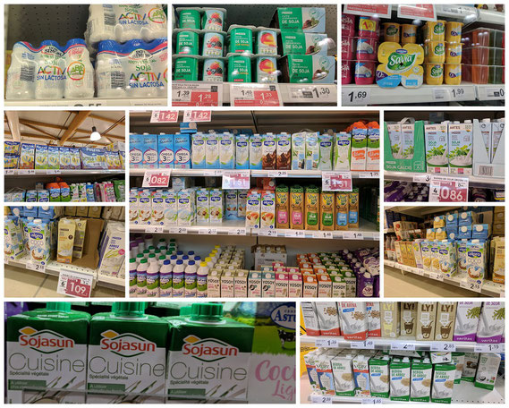 Auch das Angebot veganer Produkte im Supermarkt Eroski wächst und wächst