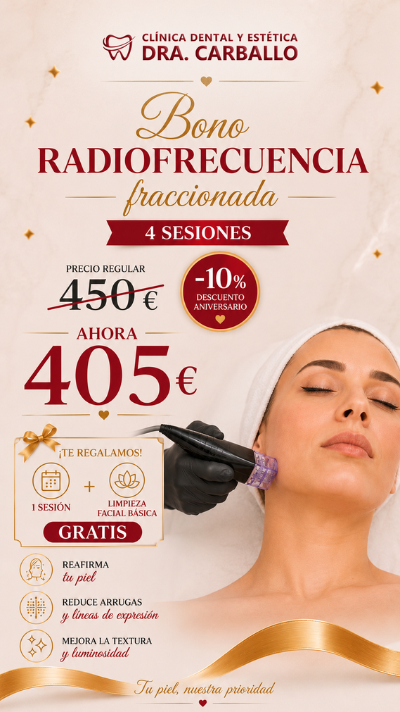 Bonos de Radiofrecuencia Fraccionada 5 sesiones 450€ en Gran Canaria