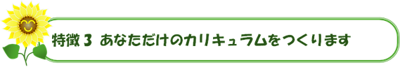 オーダーメイドカリキュラム