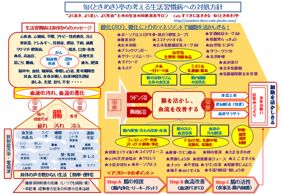 旬(ときめき)亭の考える ガンに代表される生活習慣病への対処法