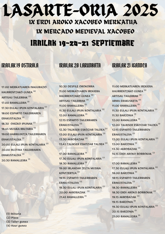Feria y Mercado Medieval en Lasarte-Oria Erdi Aroko Xacobeo