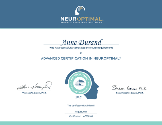 Anne DURAND praticienne Neuroptimal certifiée