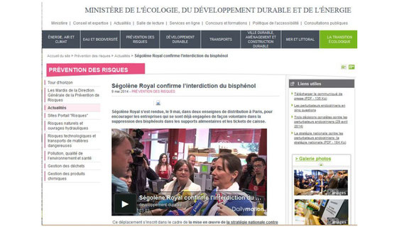 Source : site du MEDDE - Déplacement sur site Ségolène Royal - SNPE - mai 2014.