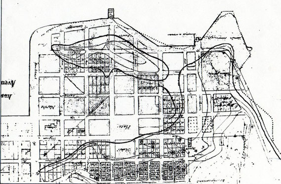 VII - PLAN TERRIER D'UNE PARTIE DE LA VILLE DE NOUMÉA (1871)