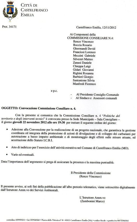 COMMISSIONE NR.4 DEL 22 NOVEMBRE