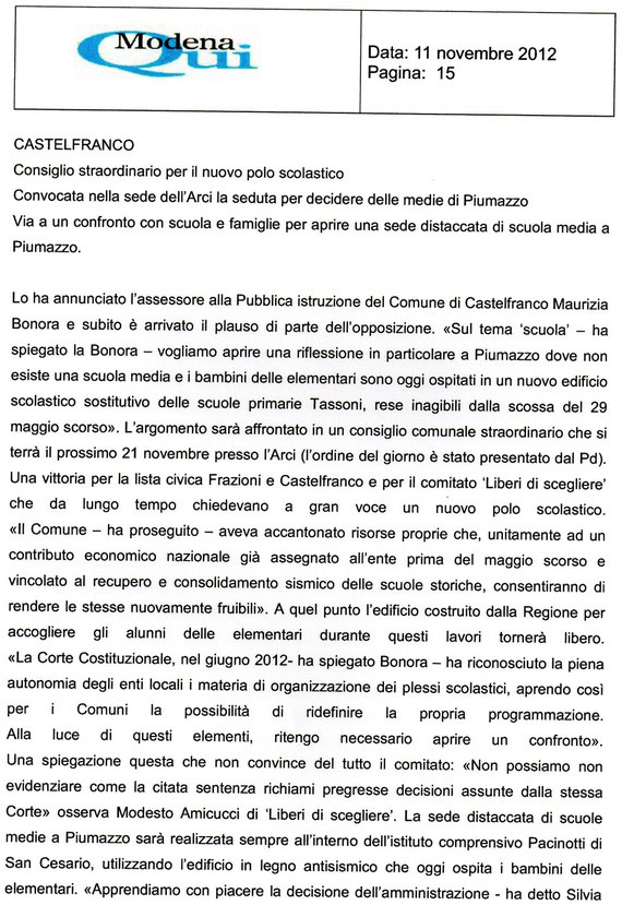 CONSIGLIO DEL 21 NOVEMBRE