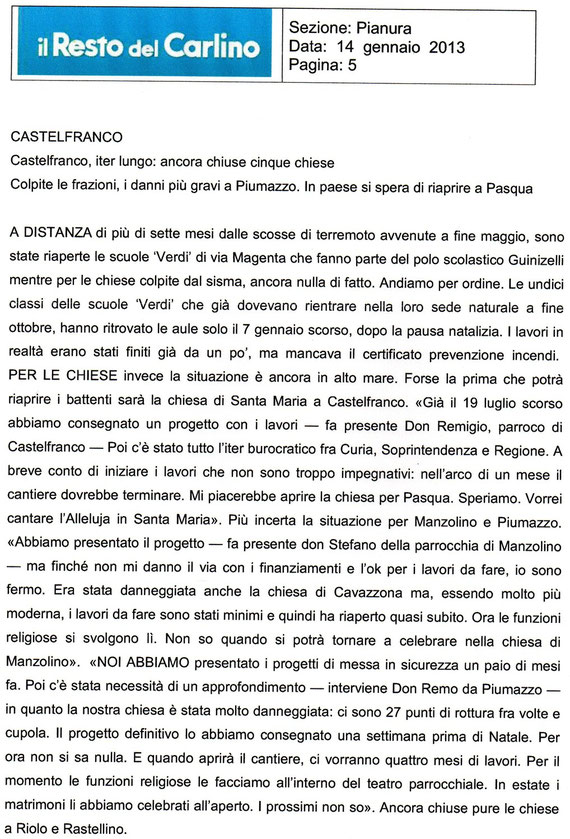 CARLINO DEL 14 GENNAIO 2013