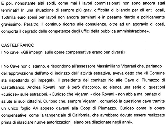 PRIMA PAGINA DEL 6 DICEMBRE 2012