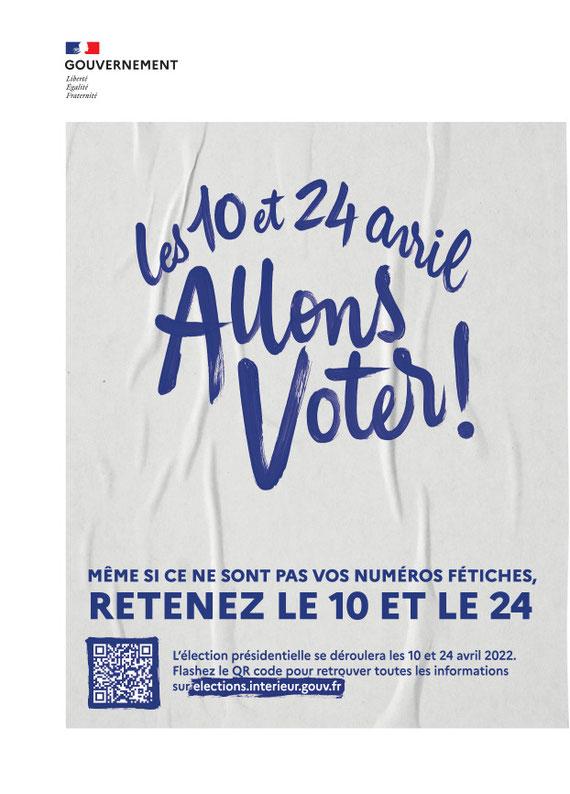 Allons voter ! 10 et 24 avril 2022