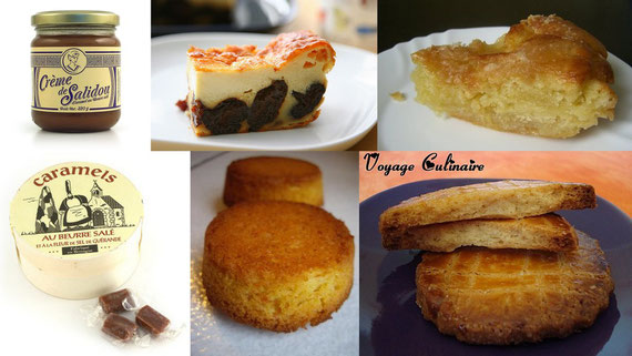 En bas: Caramels mous, palets bretons de Sophie, galettes bretonnes de Voyage culinaire