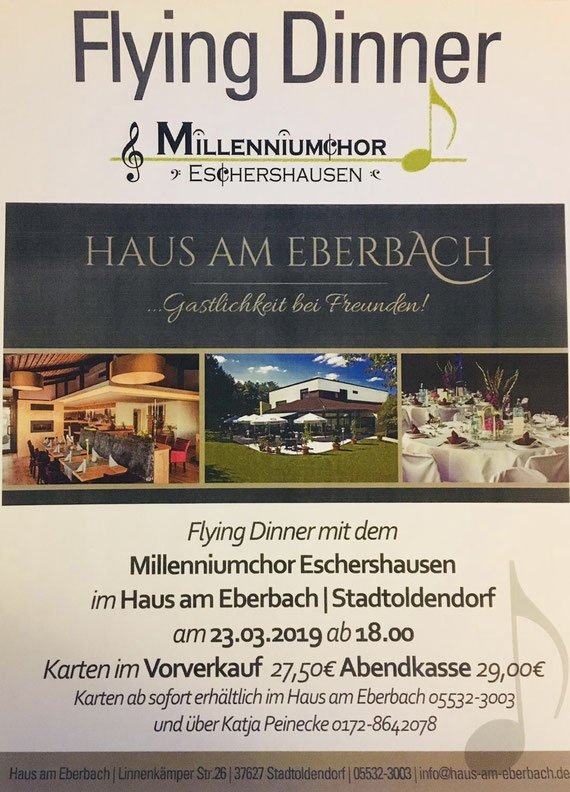 Aktuelles Veranstaltungen Millenniumchor Eschershausen