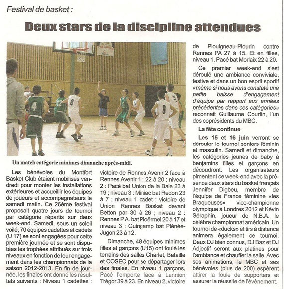Article Hebdo d'Armor du Samedi 15 Juin