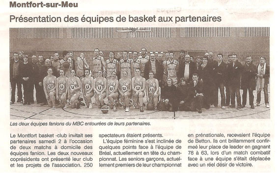 Article de Presse OF pour soirée partenaires