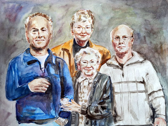 Familie, 24x30, Aquarell, 2020