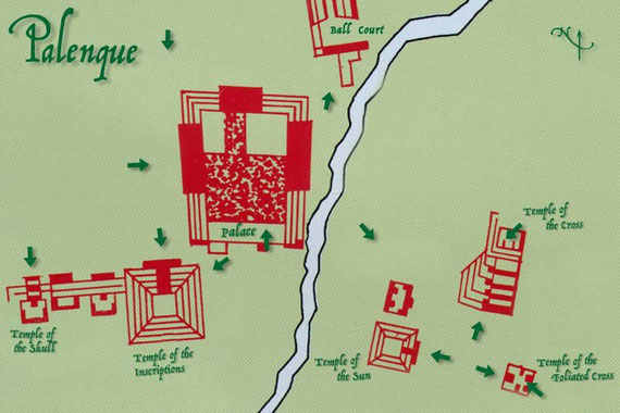 Mappa sito Palenque