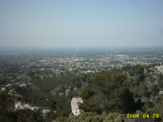 vue de St Rémy depuis les falaises