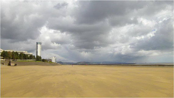 Swansea Beach and its tower