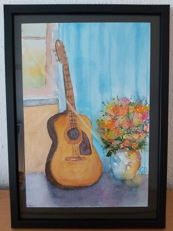 Stilleben mit Gitarre 3 (verkauft)
