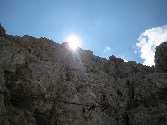 Beim Abstieg durch die Krizwand