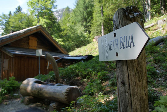 Wegweiser beim Rif. Brunner