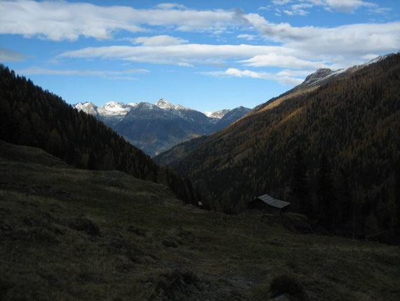 Blick von den Oberen Gößnitzer Hütten nach Norden