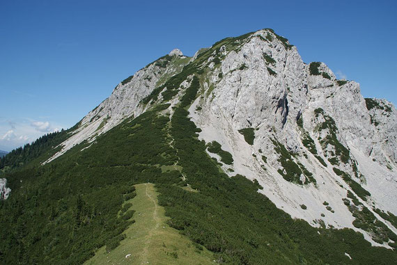 Aufstiegsroute über den Ostrücken