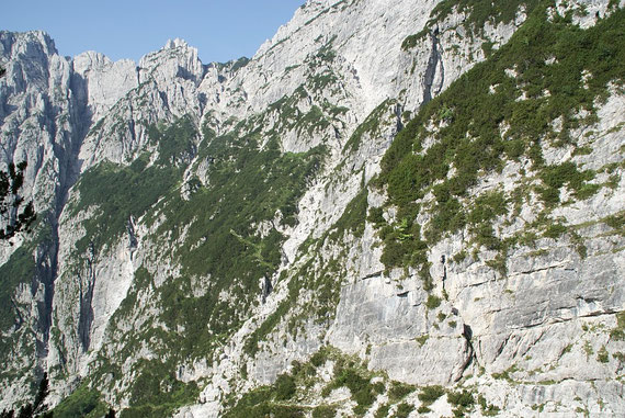 Der Anstieg hinauf zur Forcella Chiavals