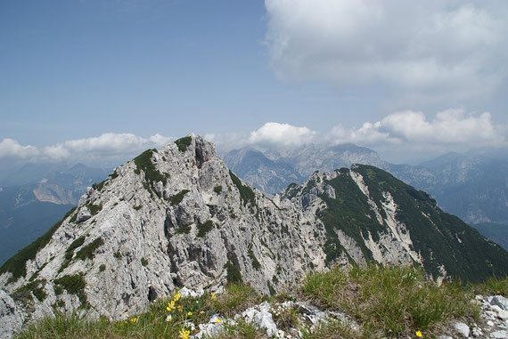 Auf der Kote 1896m mit Blick zum Gipfel
