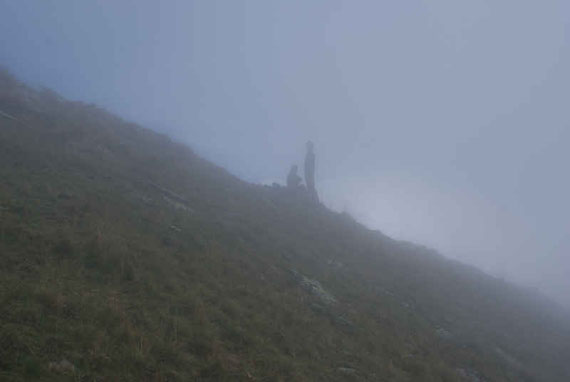 Der Nebel holt uns auf der Gurglitzen wieder ein