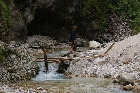 In der Klamm im unteren Teil der Wanderung
