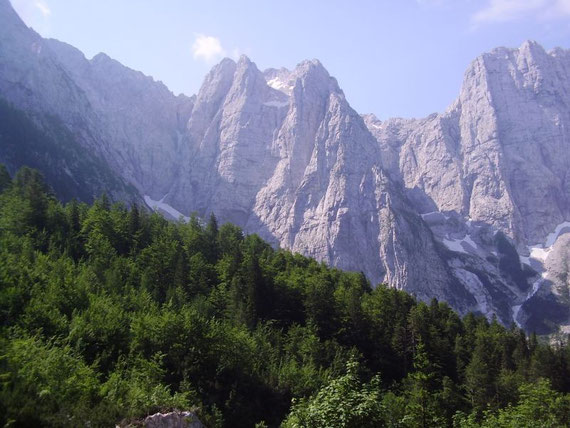 Die Veunza, zwischen Mangart und Ponza gelegen