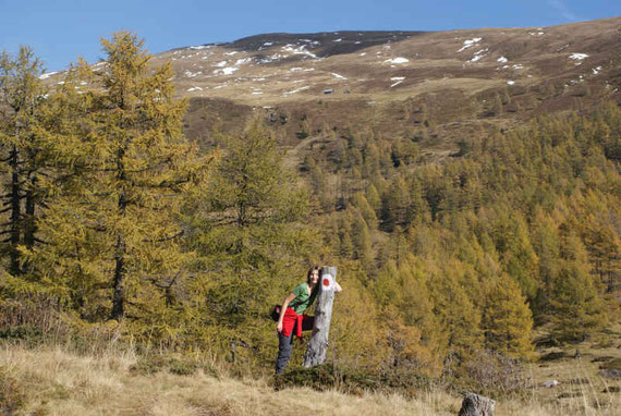 Bei der Verebnung in rund 1800m, im Hintergrund der Gipfel