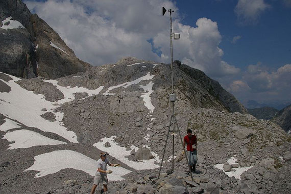 Gleichzeitig wird die meteorologische Station errichtet