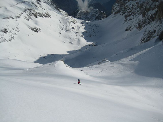 Die letzten Meter hinauf zum Begunjska vratca