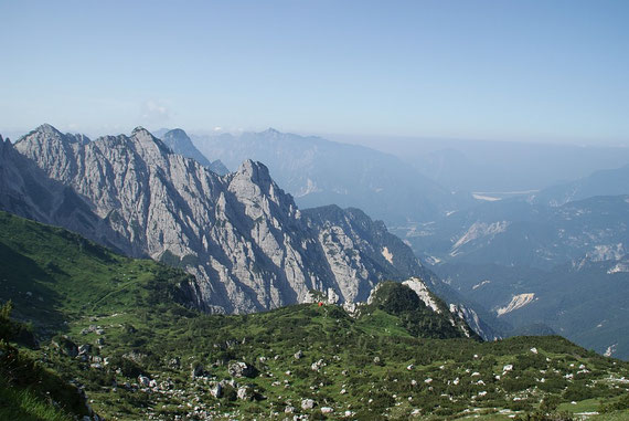 Von der Scharte aus der herrliche Blick nach Süden