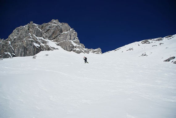 In der steilen Flanke