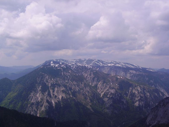 Der Blick nach Westen auf die Rax