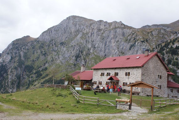 Der Piz Timau aufgenommen vom Ausgangspunkt der Malga Promosio