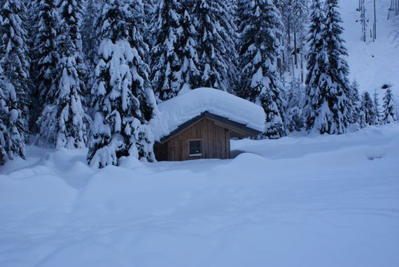 Die Johannsenruhe bei über 1m Schnee