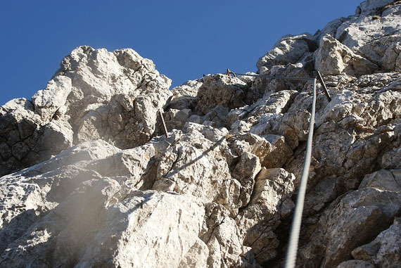 Versicherter Abschnitt auf den Torre Clampil