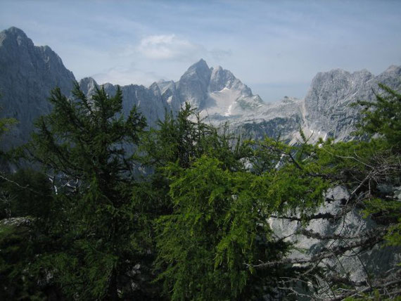 Der Blick zum Jalovec (2645m) dem Matterhorn der Julier