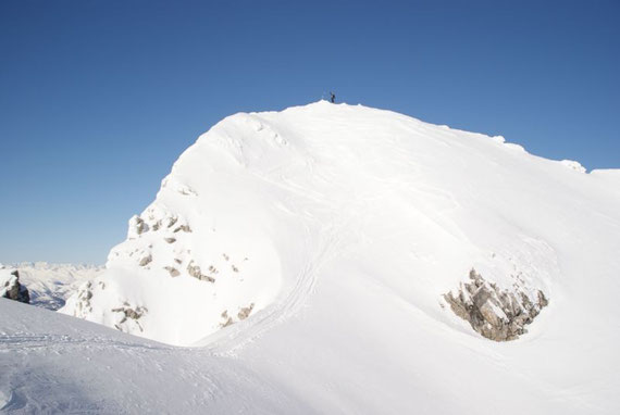 Die letzten Meter hinauf zum Gipfel