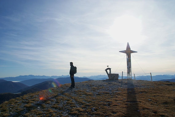 Der herrliche Blick nach Süden zu den Julischen Alpen