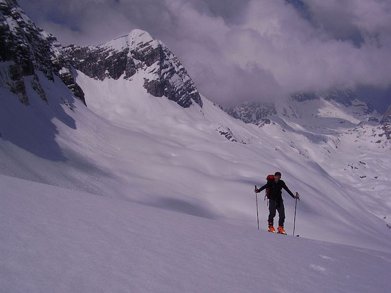 Unendliche Weiten, das Hochplateau unterhalb des Kanin haben wir hinter uns gelassen