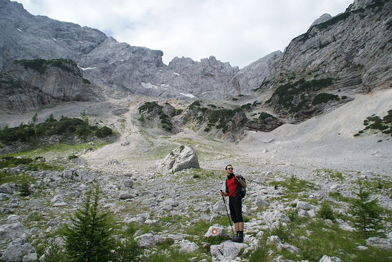 Aufstieg im Kar