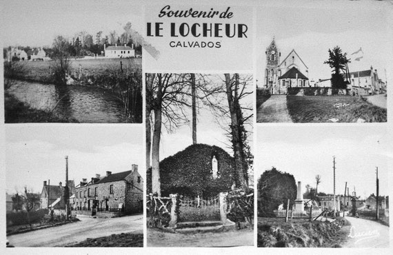 Carte postale datant de cette époque (les autres photos sont contemporaines et proviennent de Google). En bas à gauche, on distingue l'enseigne de l'épicerie droguerie ...; en bas à droite, on voit au fond l'échoppe de la boucherie (à droite de la photo)